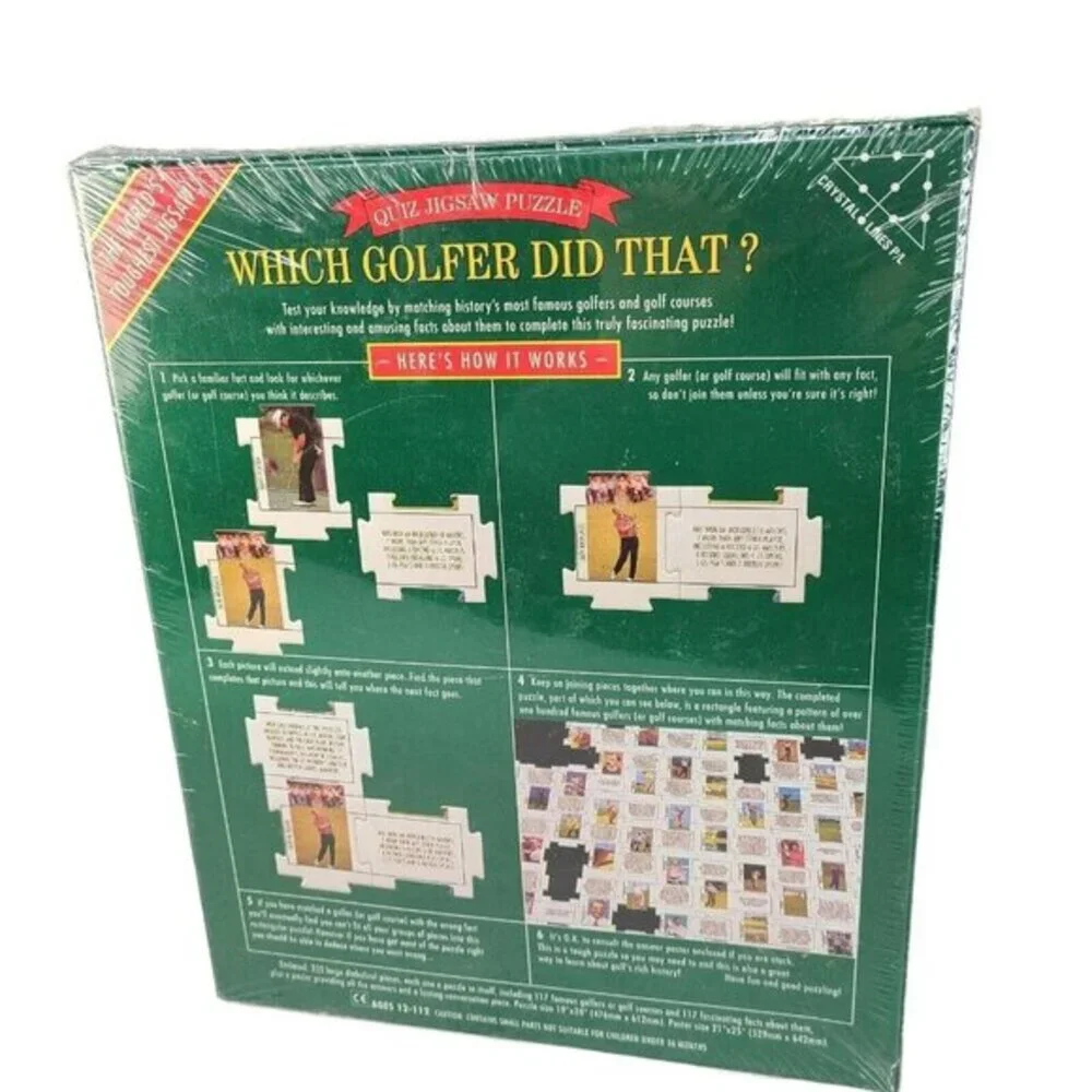 Golf Trivia Quiz Jigsaw Puzzle Which Golfer Did That Factory Sealed 1995 Vintage